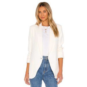 Amanda Uprichard Shawl Collar Blazer in Ivory